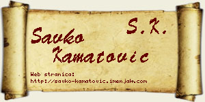 Savko Kamatović vizit kartica